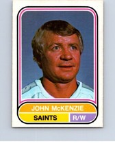VINTAGE HOCKEY CARD OPC 1975 WHA MINNESOTA FIGHTING SAINTS JOHN McKENZIE  NO8