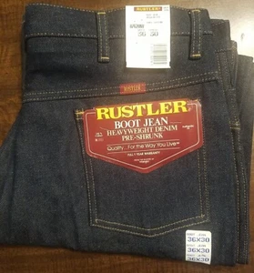 RUSTLER SIZE 36X30 REGULAR FIT BOOT CUT BOOT WORK JEANS NWT - Picture 1 of 6