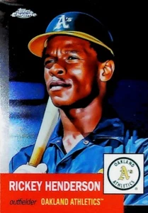 2022 TOPPS CHROME PLATINUM ANNIVERSARY #433 RICKEY HENDERSON OAKLAND ATHLETICS - Picture 1 of 2