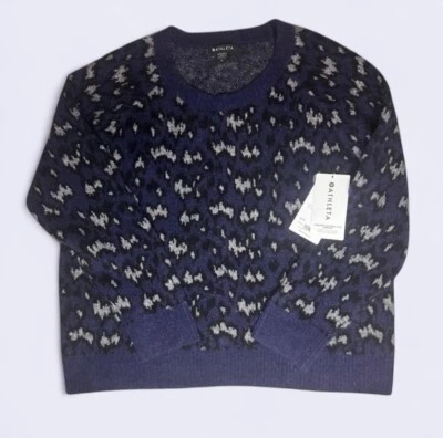 Suéter Athleta Crew (patrón de guepardo azul/gris) talla XL ¡NUEVO CON ETIQUETAS! Foto 1 de 4
