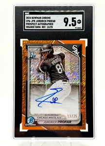 2024 Bowman Chrome Jurdrick Profar 1st Prospect Auto Orange Shimmer Ref. 13/25 - Picture 1 of 4
