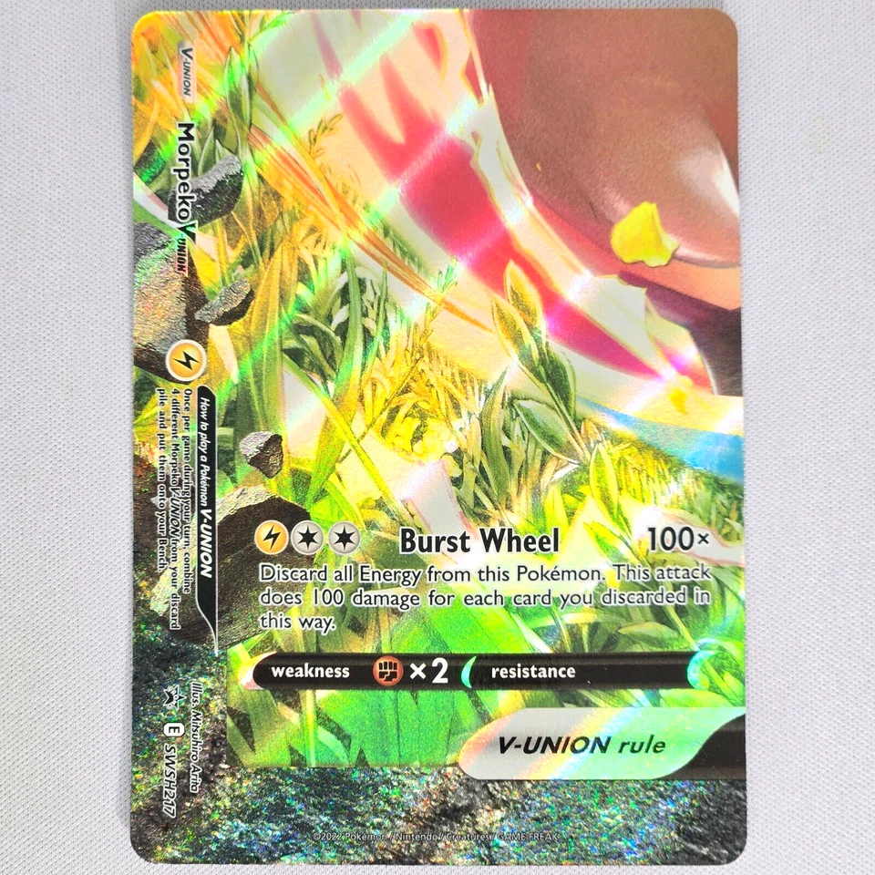 Morpeko V Union SWSH217 Sword & Shield Black Star Promo Holo Pokemon Card TCG NM - Image 1 of 2