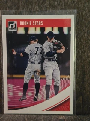 2018 Donruss Rookie Stars #201 Aaron Judge / Clint Frazier - Imagem 1 de 2