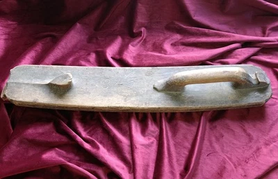 Antique Finnish hand carved mangle board dated 1845 rustic peasant - Image 1 of 4