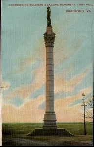 Richmond,VA Confederate Soldiers & Sailors Monument Libby Hill Virginia Postcard - Picture 1 of 2