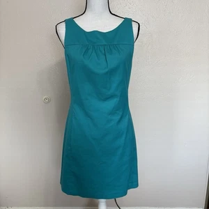 NWT Ann Taylor Teal Sleeveless Cotton Dress Women’s Size 4 $138 - Picture 1 of 8