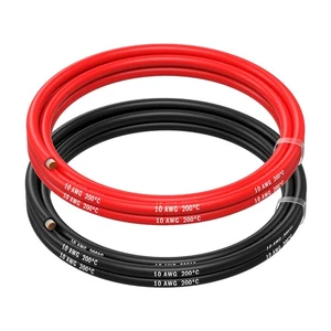 10 AWG Electrical Silicone Wire - 10 Gauge Tinned Copper Cable - 5ft - Picture 1 of 6