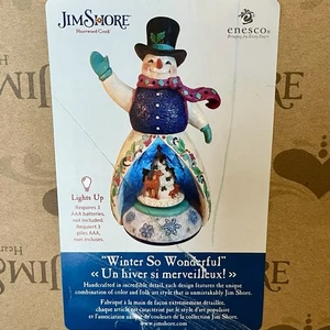 Jim Shore Winter So Wonderful Snowman Lights Up Rotates Neu im Karton  - Bild 1 von 6
