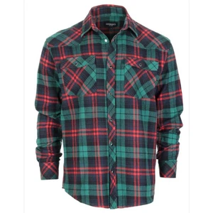 Gioberti Flannel shirt corduroy flip cuffs. Lumberjack Cozy. Size X-Large XL  - Picture 1 of 4