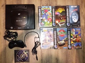 Sega Saturn Console & Games Bundle Inc Sonic R need for speed road rash & more