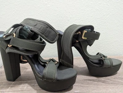 Size 9 Liliana Ankle Strap Dark Green Pumps - Image 1 of 4