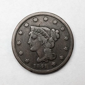 1841 Flechthaar großer Cent - Bild 1 von 3