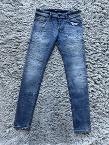 Jeans Diesel DNA Para Hombres 32 Azul Elegante Ajustado Botón Mosca Denim Envejecido - Imagen 1 de 14