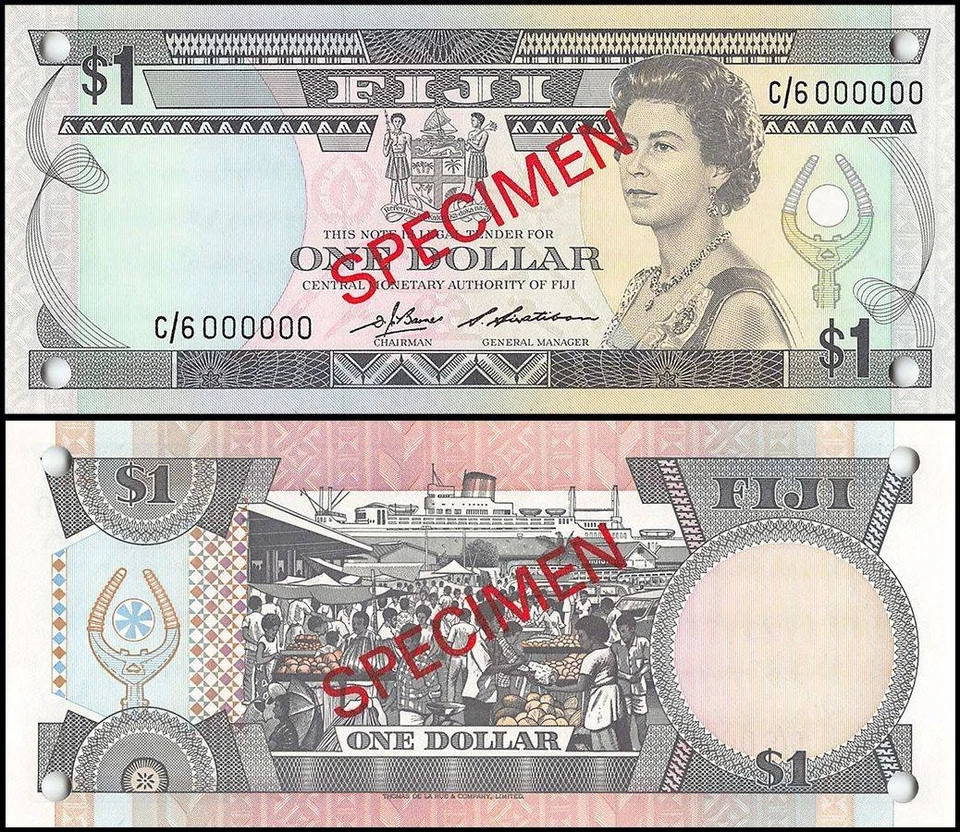 Fiji 1 Dollar, 1983 ND, P-81s, UNC Specimen - Image 1 of 1