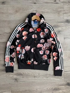 Vintage Adidas Firebird Track Top F78292 Floral Roses Jacket - Picture 1 of 8