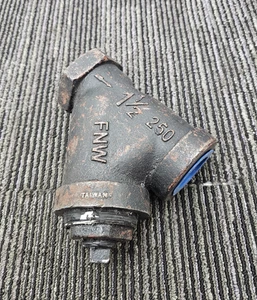 FNW 250 1-1/2" Wye Cast Iron Mesh Valve Strainer Black E24-09-20 Replacement - Picture 1 of 8