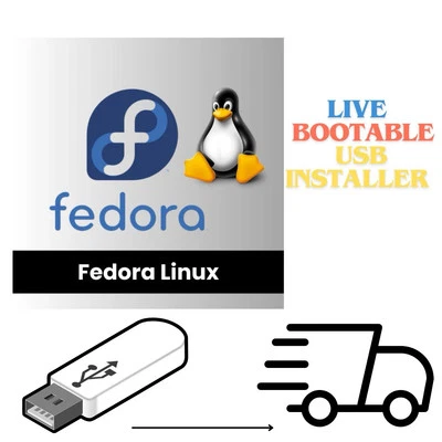 Fedora 41 Live USB Bootable Gnome 64 Bit Flash Drive Linux Installer Fedora - Image 1 of 4