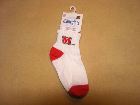 NCAA Maryland Terrapins Kids Socks Sz 6-7 1/2 NWT Cover