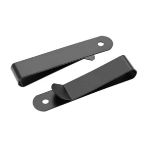 10pcs Spring Buckle Sheath Clip Iron Pouches Sleeves Belt Hook 72*15mm Black - Picture 1 of 12