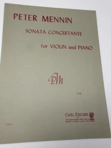 Peter Mennin Sonata Concertante for Violin & Piano Sheet Music Carl Fischer - Picture 1 of 4
