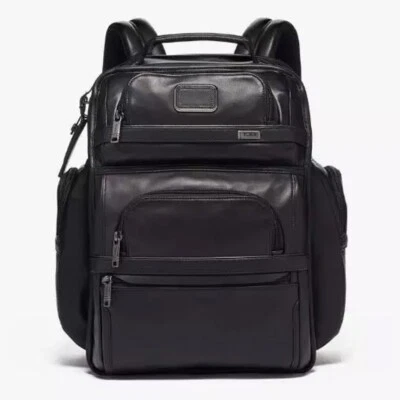 Mochila TUMI ALPHA3 Brief Pack TODO Cuero Negra 09603580DL3 Nueva Foto 1 de 4