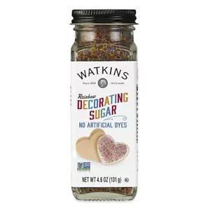 3 Watkins RAINBOW DECORATING SUGAR 4.6 ounce jar No Artificial Dyes Non-GMO - Picture 1 of 5