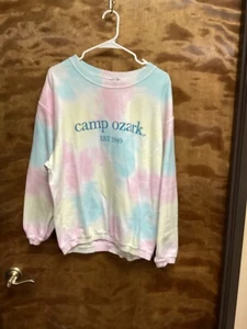 Women "Chicka-d" rainbow colored sweatshirt. CAMP OZARKs. Size med.. - Picture 1 of 2