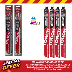 Milwaukee 48-00-625 (2) PCS Denti Lama per seghetto medio in metallo (4 unità) - Foto 1 di 5