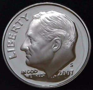 2007-S 10C Roosevelt Dime DCG Proof 90% Silver 22uoc1213 - Picture 1 of 2