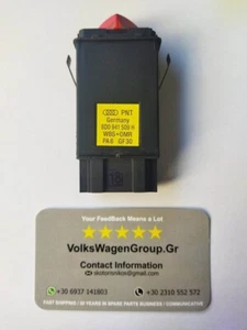 AUDI ,A4 1998-2001 Switch Alarm NEW ,8D0941509H ,GENUINE - Foto 1 di 3