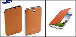 Genuine Samsung Galaxy Note N7000 Orange Flip Cover EFC-1ECOECSTD - BRAND NEW - Picture 1 of 2