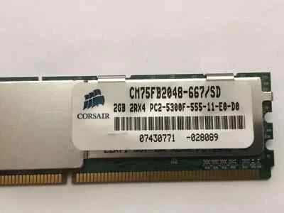 **NEW** Corsair 2GB PC2-5300 240pin FBDIMM Server Memory - CM75FB2048-667/SD - Image 1 of 2