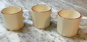Vintage 3- Wedgewood Ivory China Made in England Milford Espresso Coffee Cup - Picture 1 of 4