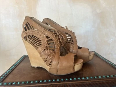 Sam Edelman Kellan Gladiator Sandals Wedge Nude 7.5 — 第 1/4 张图片