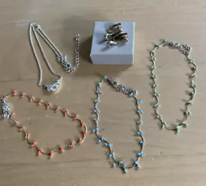 5 Avon Jewelry - 3 bracciali cavigliera + orecchini clip + collana gemma SH ZIRCONI - Foto 1 di 18