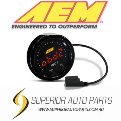 AEM X-Series OBDII Gauge Black Bezel & Black Faceplate 30-0311 - image 1 of 4