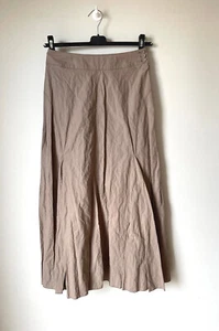 WRAP LONDON MAXI SKIRT Mink Brown Cotton A-Line Summer UK 10 ๐ NEW - Picture 1 of 6