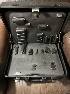 Chicago Case Company Heavy Duty Black Tool Case 18” x 13” x 8" With Inserts USA - Image 1 of 4