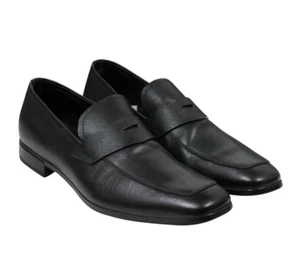 Mocasines sin cordones Prada Penny para hombre US8,5 Reino Unido 7,5 de cuero saffiano negro - Imagen 1 de 10