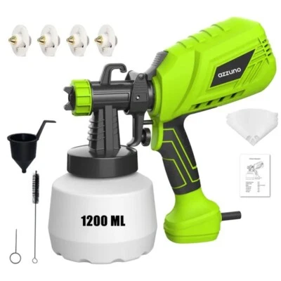 AZZUNO High Pressure Paint Sprayer 1200ML HVLP Power Electric Spray Gun DIY Works