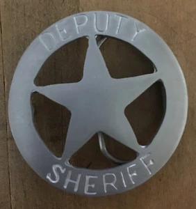 LAWMAN STAR SHERIFF INSIGNIA CINTURÓN HEBILLA NUEVO - Imagen 1 de 2