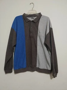Camisa de punto térmico estilo polo azul gris azul Ash Creek Trading para hombre 2X - Imagen 1 de 11