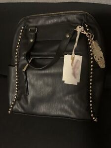 jessica simpson ladies camille backpack purse black