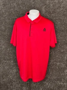 Reebok Golf Polo Shirt 2XL Mens Neon Red Performance Classic Moisture Management - Picture 1 of 13