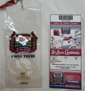 St Louis Cardinals 2006 Ticket Pujols Busch Stadium Eröffnungssaison SELTEN Tasche - Bild 1 von 6