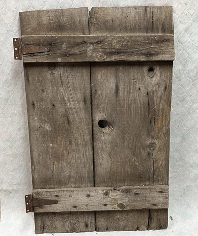 Antique Primitive Barn Door - Hay Loft Door - Gate - Wood -With Hinges - 35 x 22 Cover