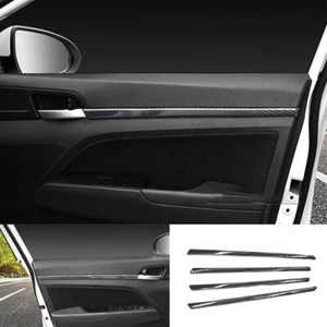 For Hyundai Elantra 2017-2020 Carbon Fiber Style Inner Door Panel Cover Trim 4X - Picture 1 of 12