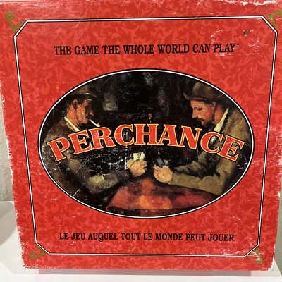 PERCHANCE BOARD CARD GAME VINTAGE 1996 LOTTERY POKER 99% COMPLETE FREE SHP RARE - Image 1 of 4