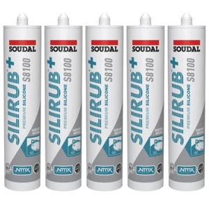 Soudal Silirub+ S8100 300 ml Neutralvernetzendes Sanitärsilikon Silikon Silicon - Bild 1 von 5