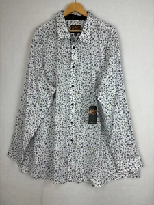 New Johnny Bigg Stretch Dress Shirt Lewis Button Up Long Sleeve Size 9XL White - Picture 1 of 12